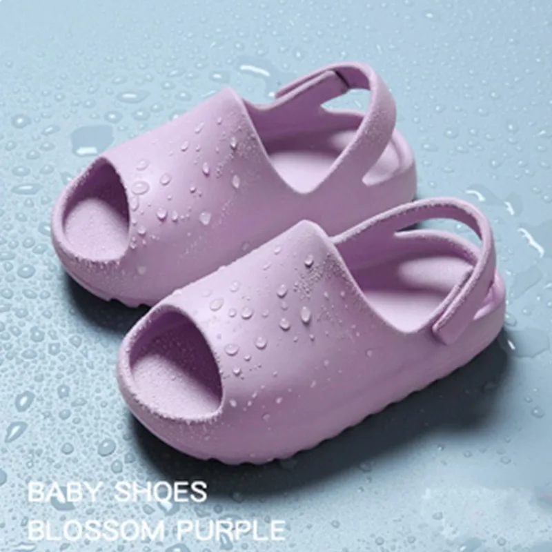 

New Popular Four Season Girls Boys Baby Slippers Beach Slides Sandal Flat Pool Water Shoes EVA Home Shoes For Kids Toddler