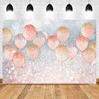Laeacco золотые серебряные воздушные шары светильник лый боке в горошек День Рождения Вечеринка Baby Shower Декор фото Фон Фото фон фотосессия