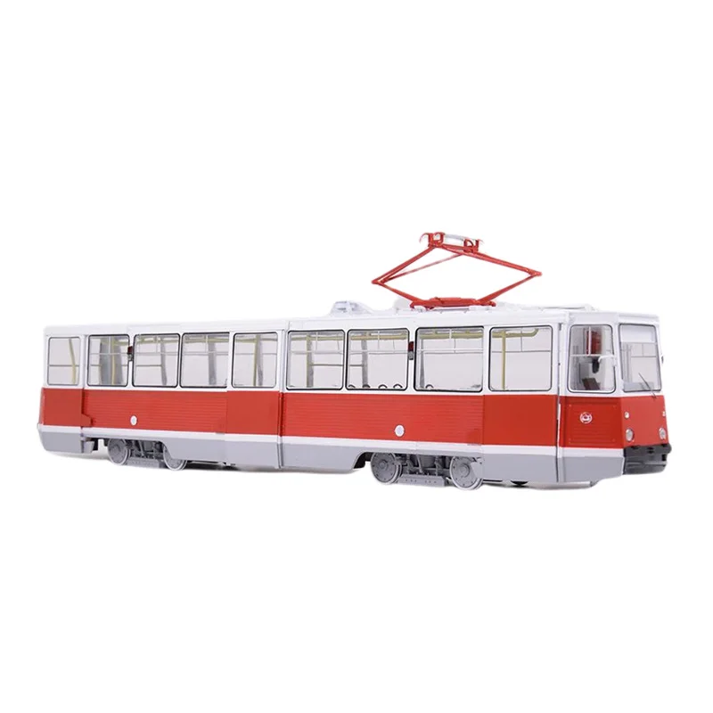 

Original 1/43 Russian urban rail transit KTM-5M3 rail passenger tram train alloy die-casting bus model collection ornaments