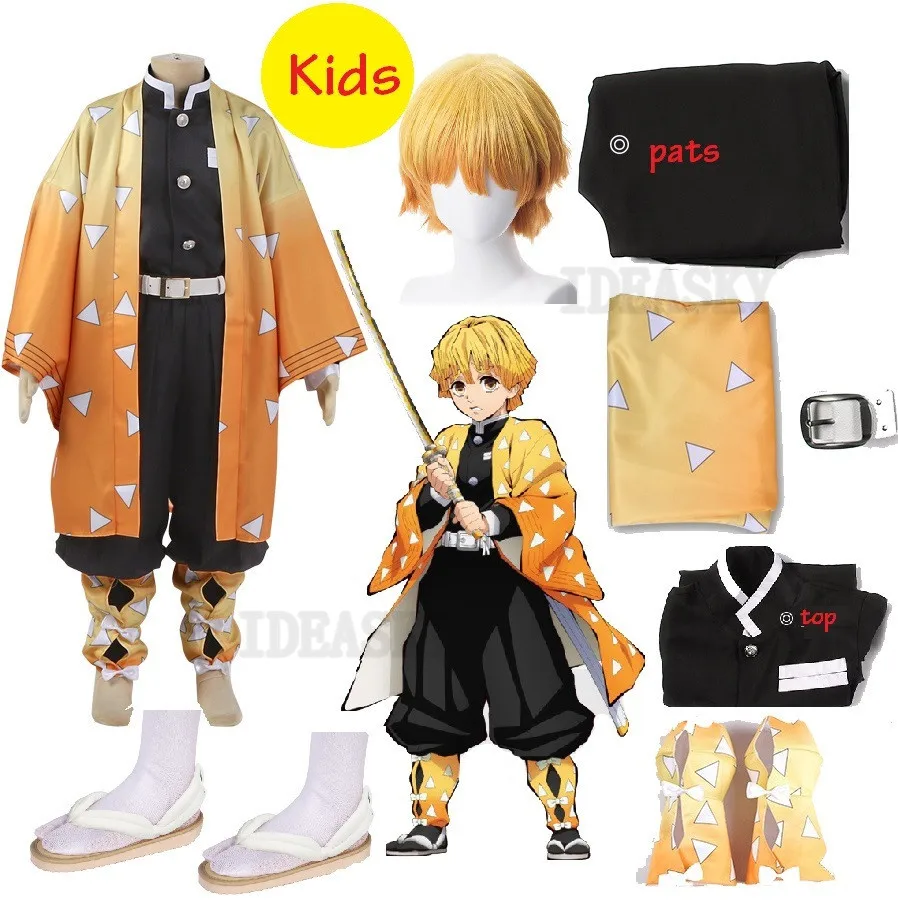 Короткая футболка с героями из японского аниме Демон убийца Kimetsu без Yaiba Agatsuma Zenitsu