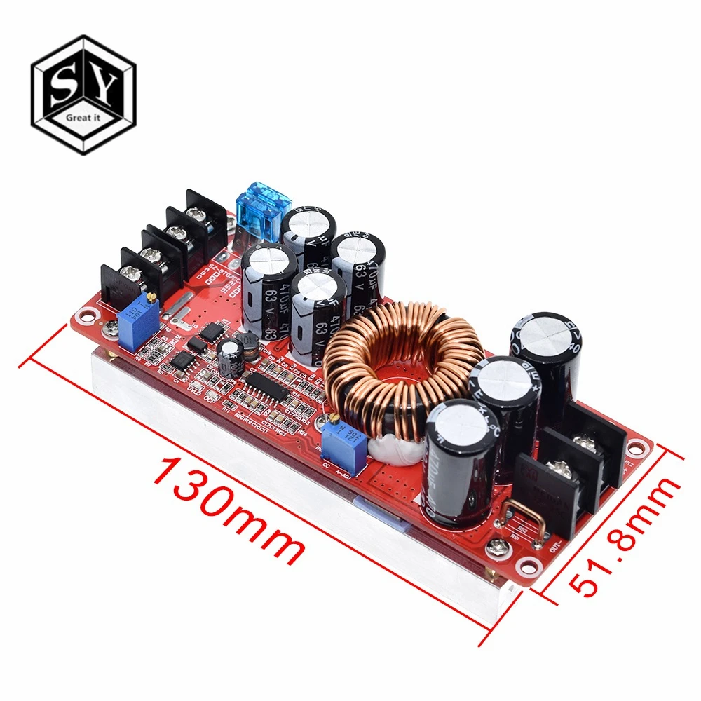 Преобразователь постоянного тока VBoost 1200 Вт 20 А Повышающий Модуль питания выход 8