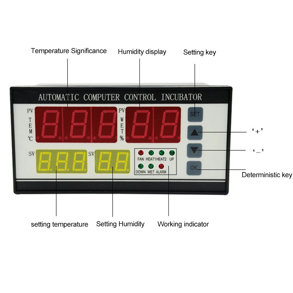 

XM-18 Thermostat Humidity Sensor Full Automatic With Temperature Probe Digital Smart Portable Eggs Incubator Controller Accurate