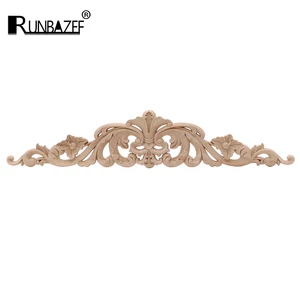 RUNBAZEF винтажные деревянные резьбовые наклейки длинные Угловые рамы двери декоративные украшения на стены деревянные статуэтки фигурки миниатюры