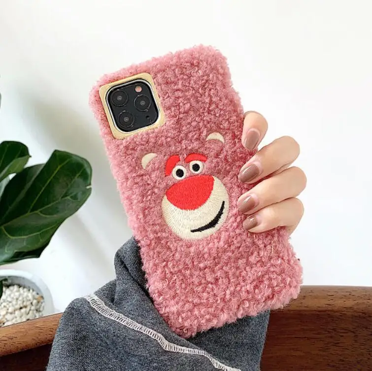 Для iPhone 11 Pro Max X XS XR Duffy Bear Monsters Tom Jerry Forky меховой пушистый теплый чехол для iPhone 7 8 Plus - Цвет: 4
