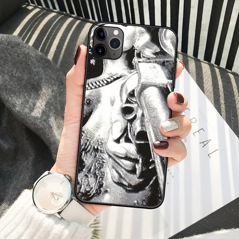 

Soft TPU Case Coque Dark Style Cool Marilyn Monroe Covers For iPhone 8 8plus XS max XR XS 7 6 6s plus 5 5s SE 2020 11 11pro Capa