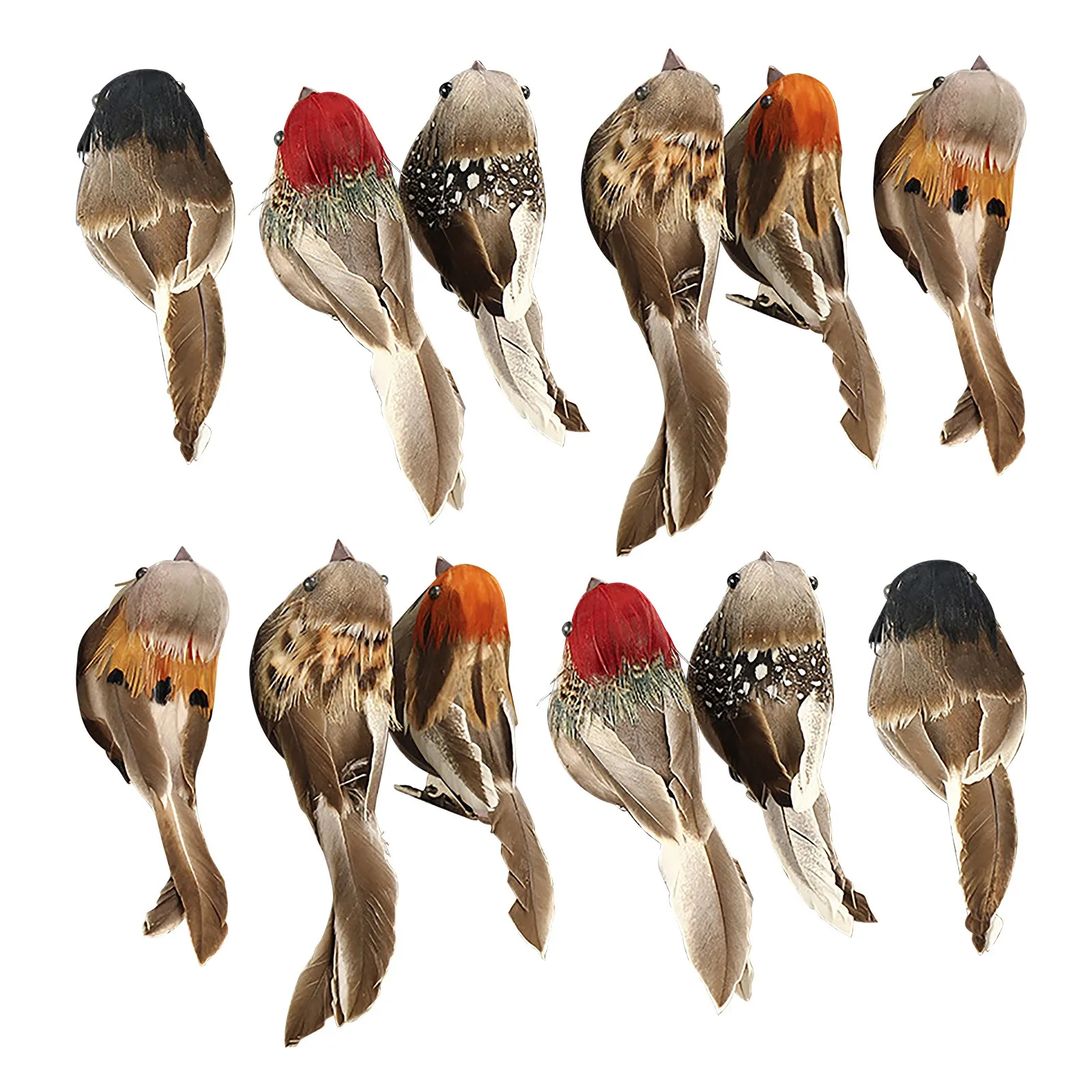 Аксессуары для украшения дома 12 шт. перья птицы искусственная пена мини любовь
