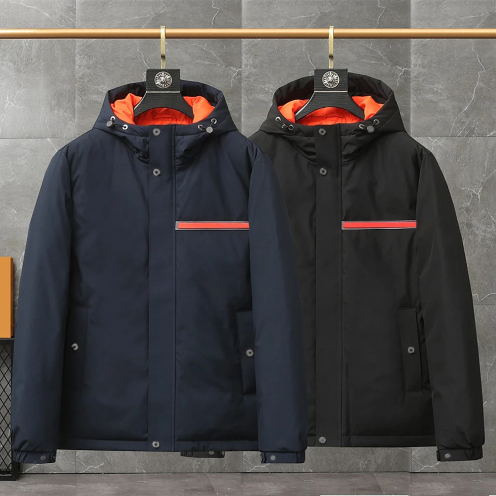 

Мужской пуховик на белом утином пуху, водонепроницаемый ветрозащитный пуховик для путешествий, зима 2021