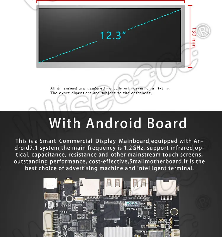 Wisecoco 12," 1920 × 720 высокая подсветка 1000 нит бар дисплей+ DC USB LVDS CCFL инвертор плата контроллера для автомобильного дисплея