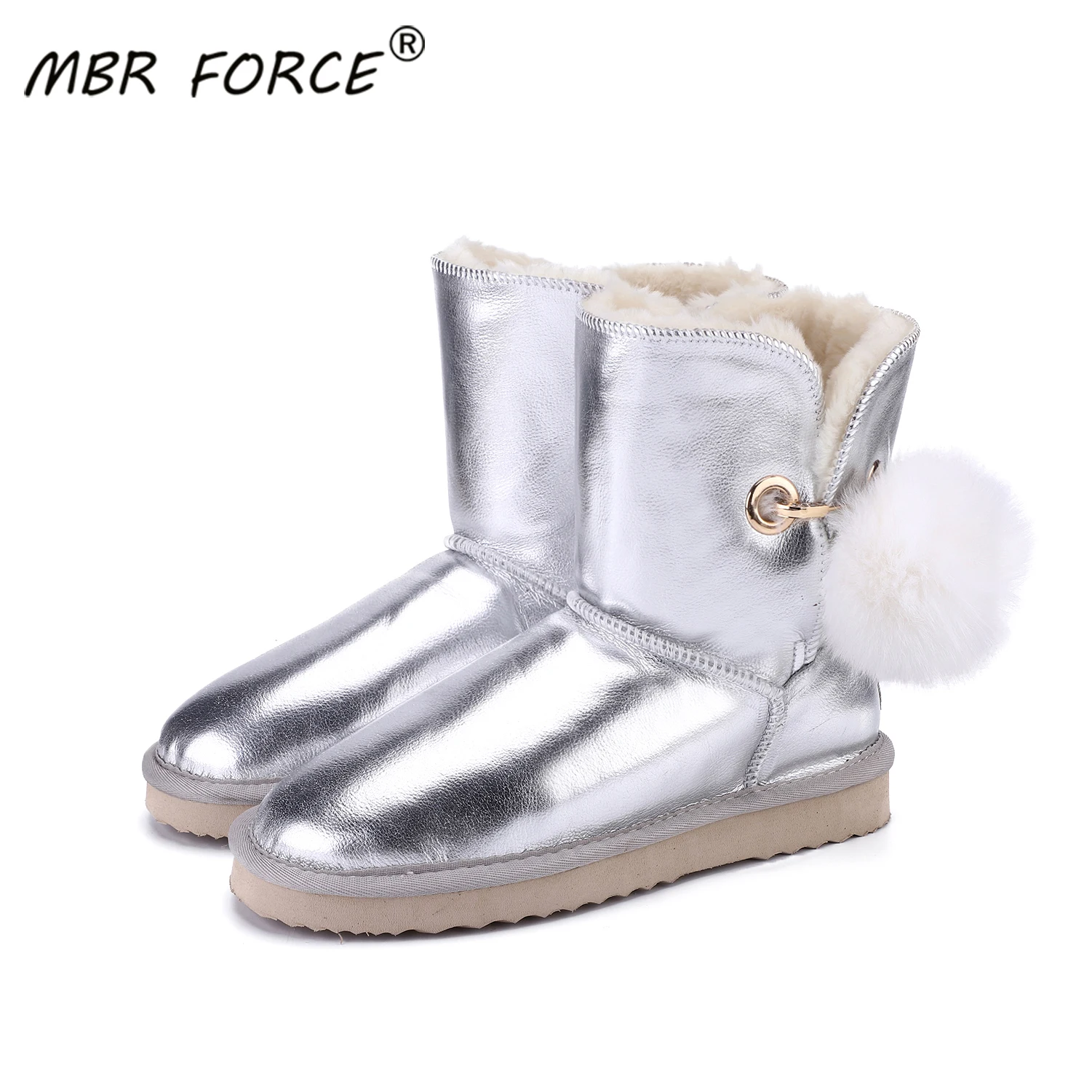 Классические высококачественные зимние сапоги из натуральной кожи MBR FORCE для