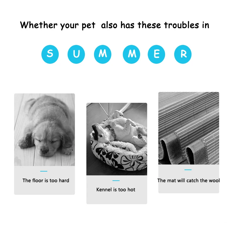 

Dog Cooling Mat Washable Summer Cooling House Used Pad Mat Dogs Cat Breathable Pet Dog Bed Dogs Car Seat Cover Small Dog