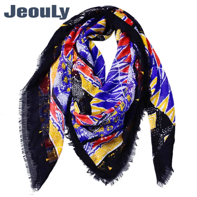 Соединенные Штаты Национальный хлопок и лен Windy большой площади богемный шарф