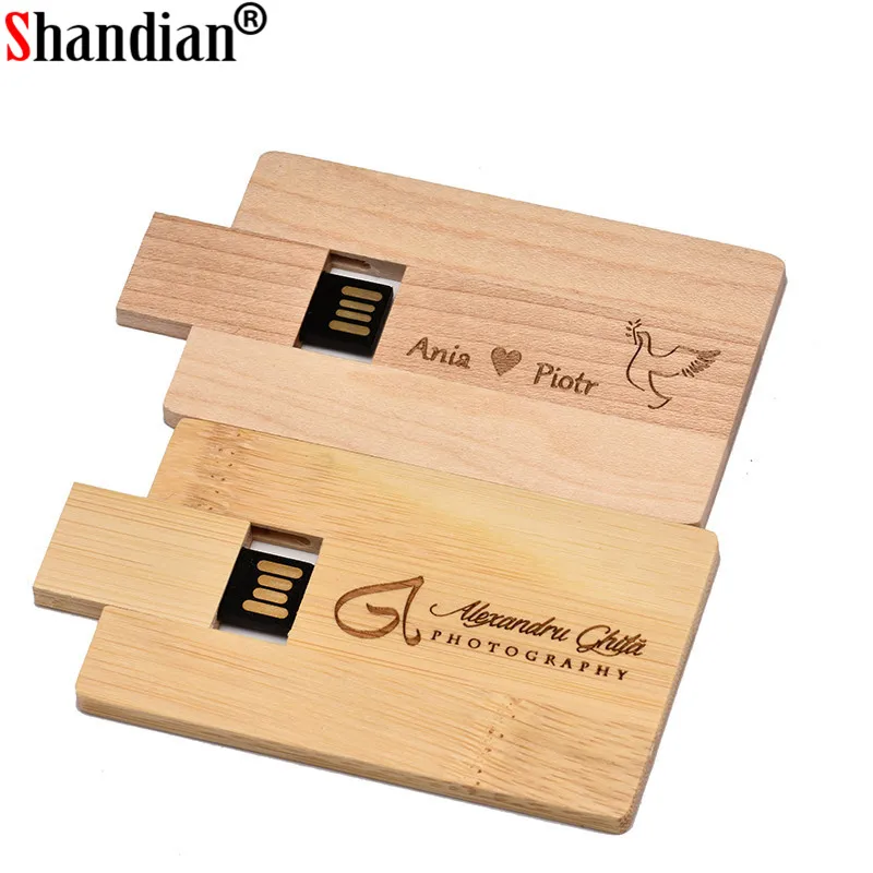 SHANGDIAN Carbonized bamboo Maple Деревянная Карта логотип 64 ГБ флеш-накопитель 4 8 16 32 Флешка USB 2 0