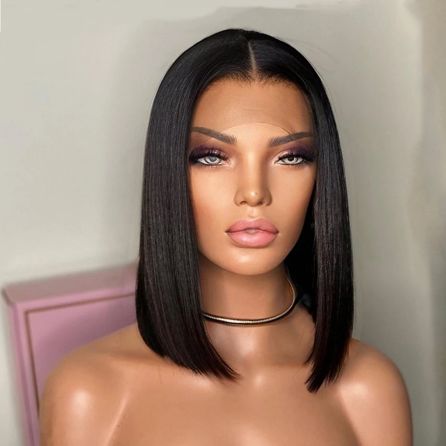 Заводская цена натуральный цвет короткие волосы боб парики 100% Человеческие Remy