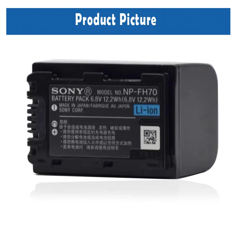 Оригинальные литиевые батареи Sony NP-FH70 NPFH70 NP-FH60 DCR-DVD650 HC52 SX40 SX40E SX60E CX100E CX12E XR500E XR520E