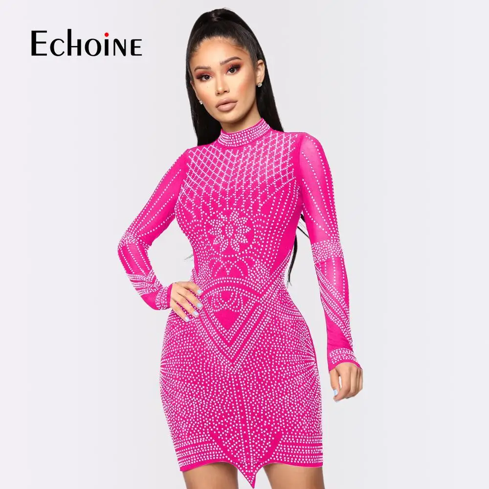 Сексуальное Красное Сетчатое платье с открытой спиной стразы блестки Черные