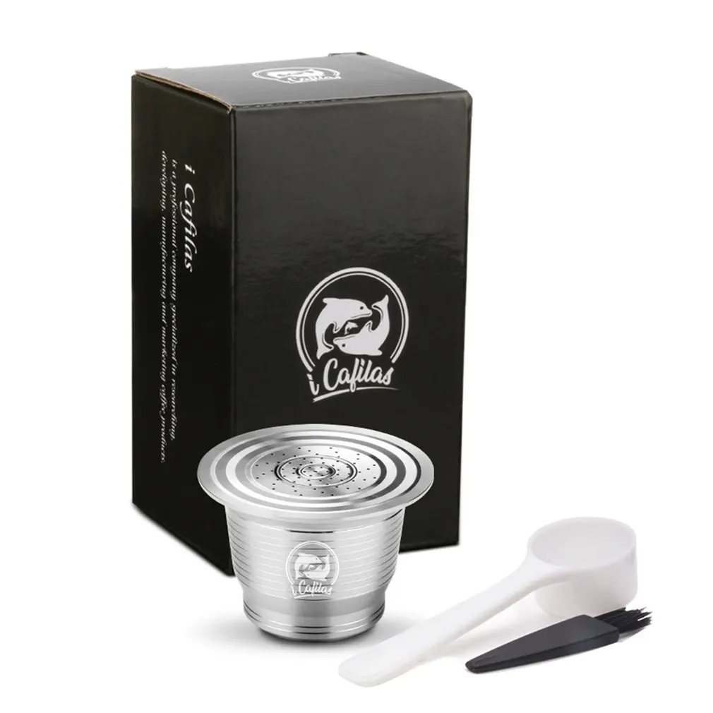 

Stainless steel Refillable Coffee Capsule Pod Filter Dripper Tamper Compatible with Nespresso U Coffee Machine