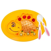 baby self feeding tableware silicone dishes anti slip infant plate fruit food container placemat