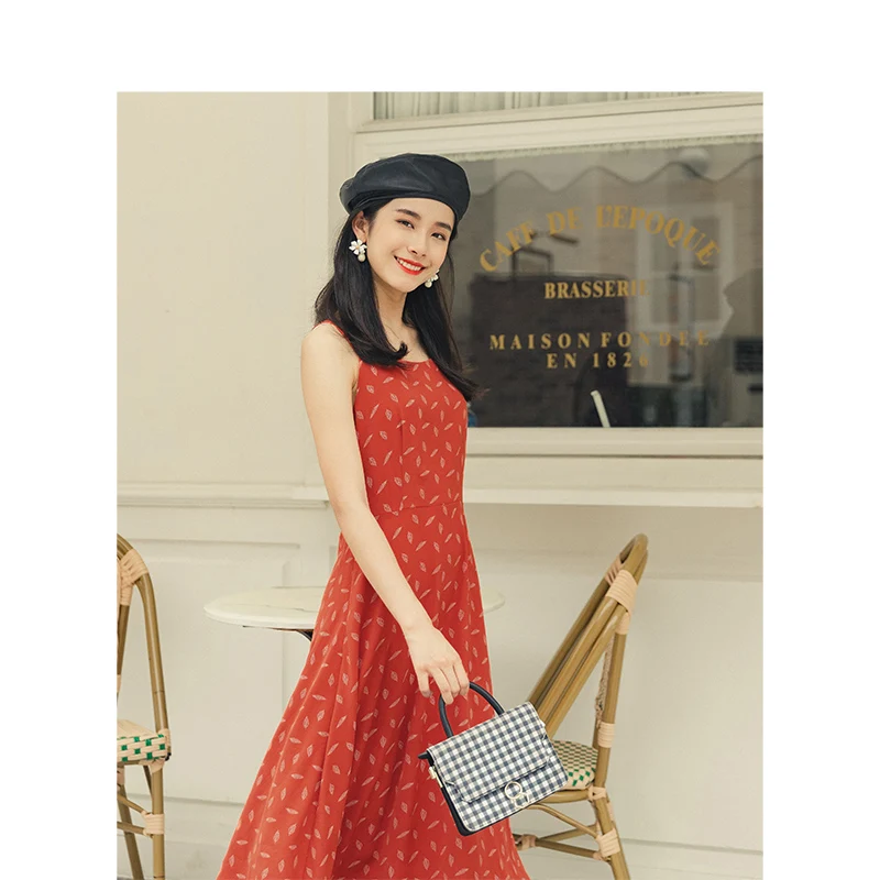 Женское шифоновое платье INMAN весенне-осеннее элегантное в молодежном