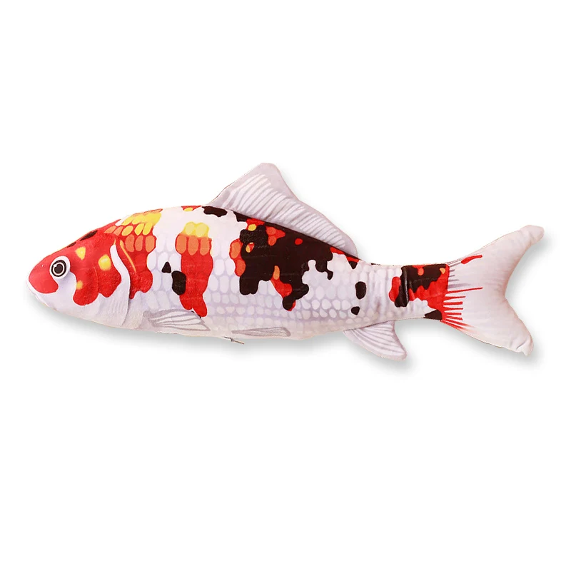 3-color carp Мягкая Плюшевая креативная игрушка для кошек в форме рыбы, забавный питомец С Кошачьей Мятой, игрушка для жевания, подарок, мягкая подушка, кукла, имитация игры, игрушка для домашних животных - Цвет: 3-color carp