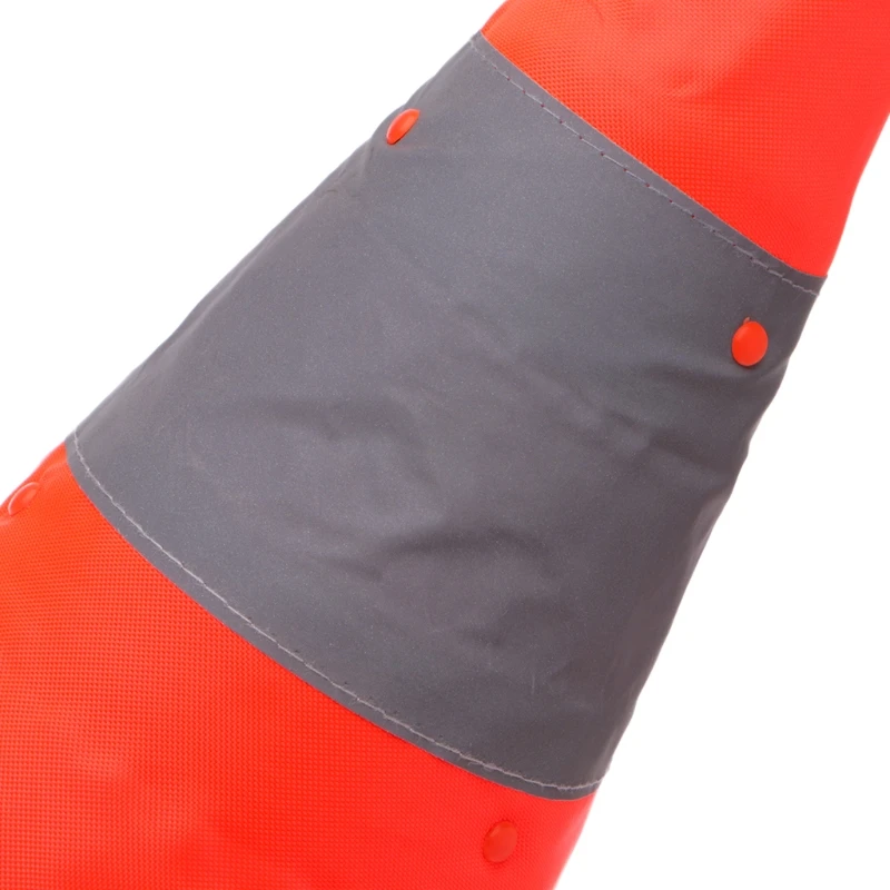 

42cm Folding Road Safety Warning Sign Traffic Cone Orange Reflective Tape