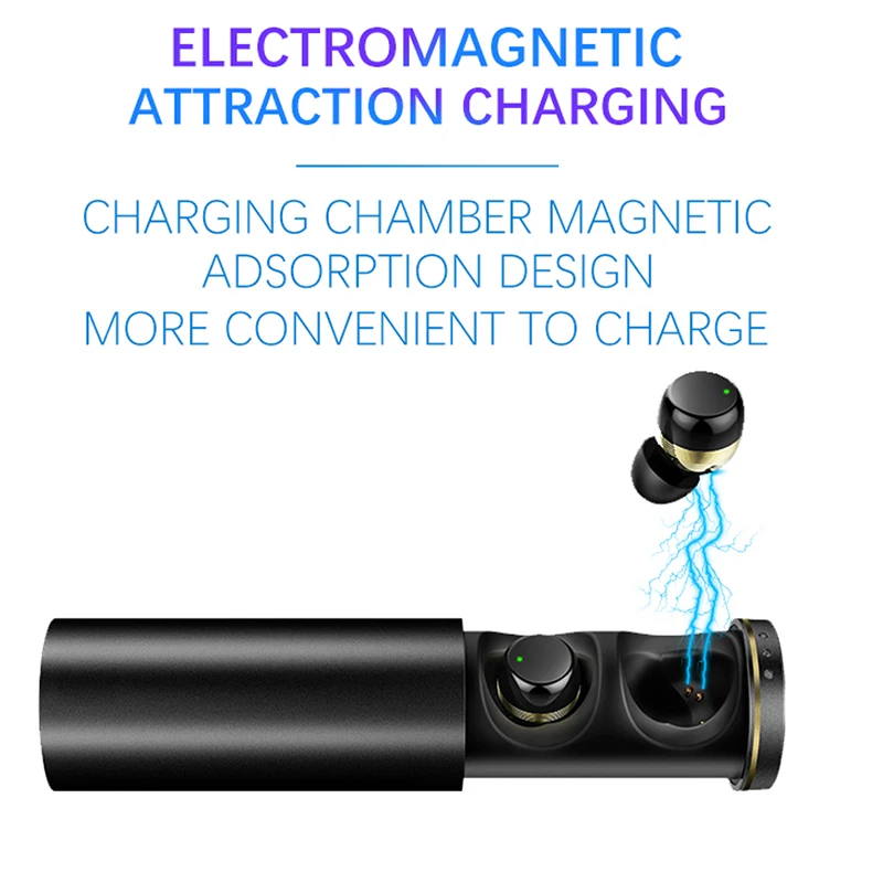 LIGE мини беспроводные наушники глубокий бас Bluetooth 5 0 с металлической зарядной