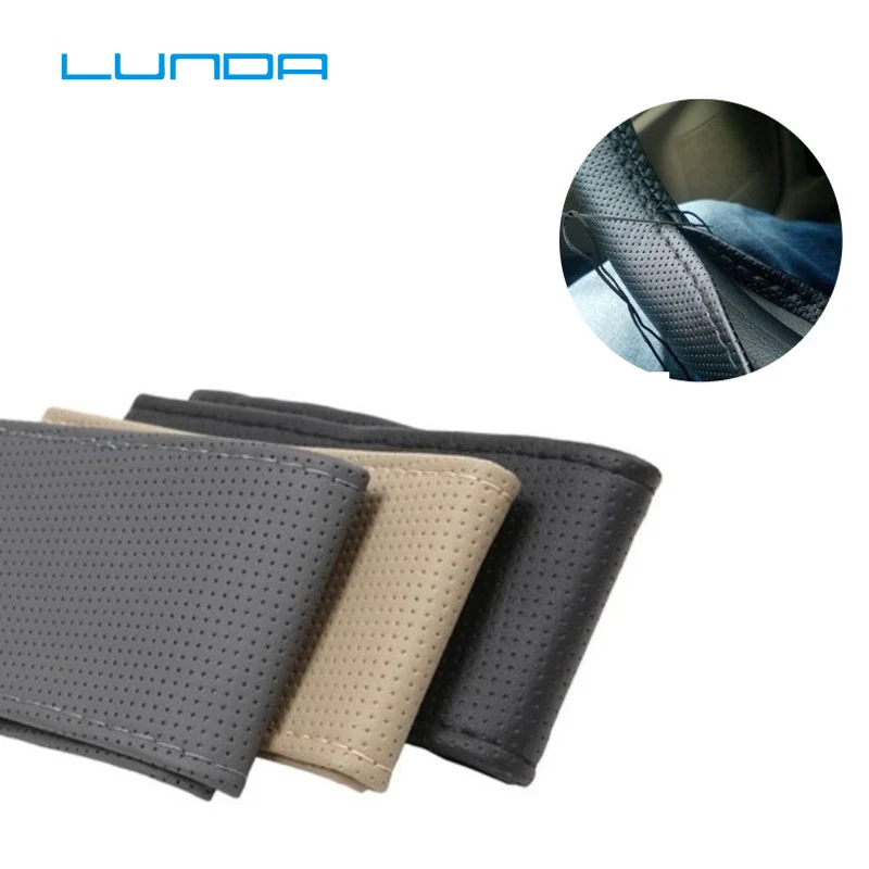 LUNDA 1 шт. черный чехол рулевого колеса автомобиля своими руками с иголками и