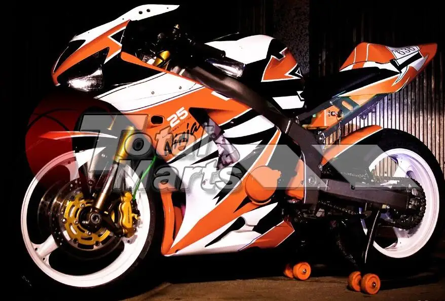 Оранжевые новые обтекатели для мотоциклов ABS подходят Kawasaki Ninja ZX-6R 636 2003 2004 03 04 zx6r
