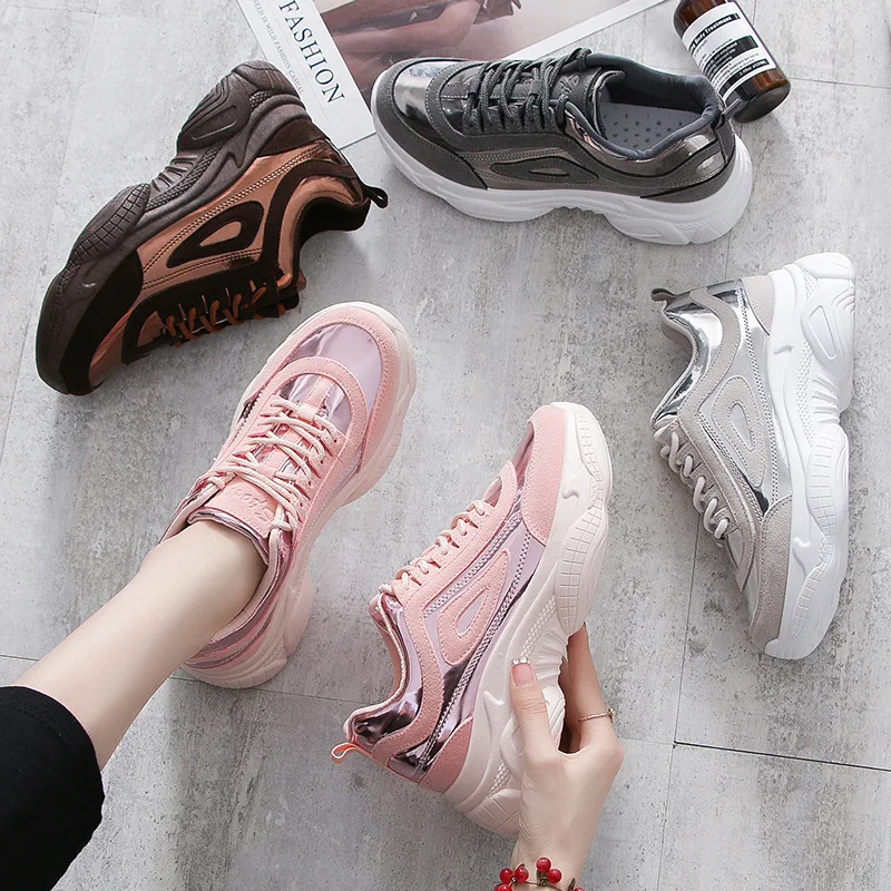 Waikol/стильная женская обувь для бега со шнуровкой увеличивающая рост на высоком