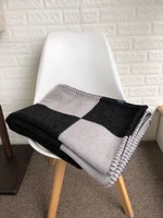 7 colors optional classic design 100 wool and cashmere blanket jacquard textile room decoration blanket winter thicken blanket