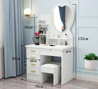 modern simple and economical girl dressing table storage cabinet one piece makeup mirror