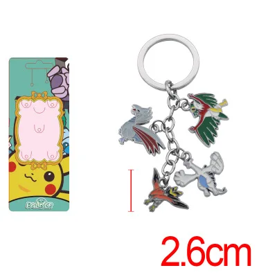 2-12 Брелок с покемоном Entei Eevee Swablu Piplup Poke Ball Pikachu Ash Ketchum Rowlet милый забавный мультфильм металлический брелок Аниме подвеска - Цвет: 2-12