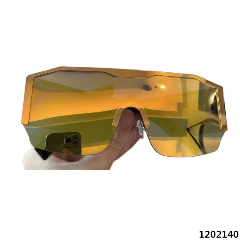 

2021 Oversize Luxury Metal Modern One Piece Sunglasses Women Punk Sun Glasses Men Oculos Feminino Lentes Gafas De Sol UV400