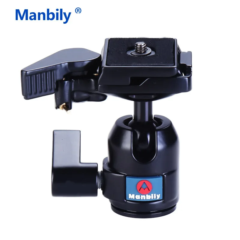 

Manbily M10 Professional Tripod Heads Universal Ball Head w Manfrotto 200PL-14 Fast Mounting Plate for Camera Canon Nikon DSLR