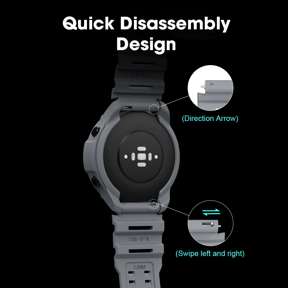 Новинка 2021 ТПУ ремешок SIKAI для Xiaomi Mi Watch цветная спортивная версия защитный чехол