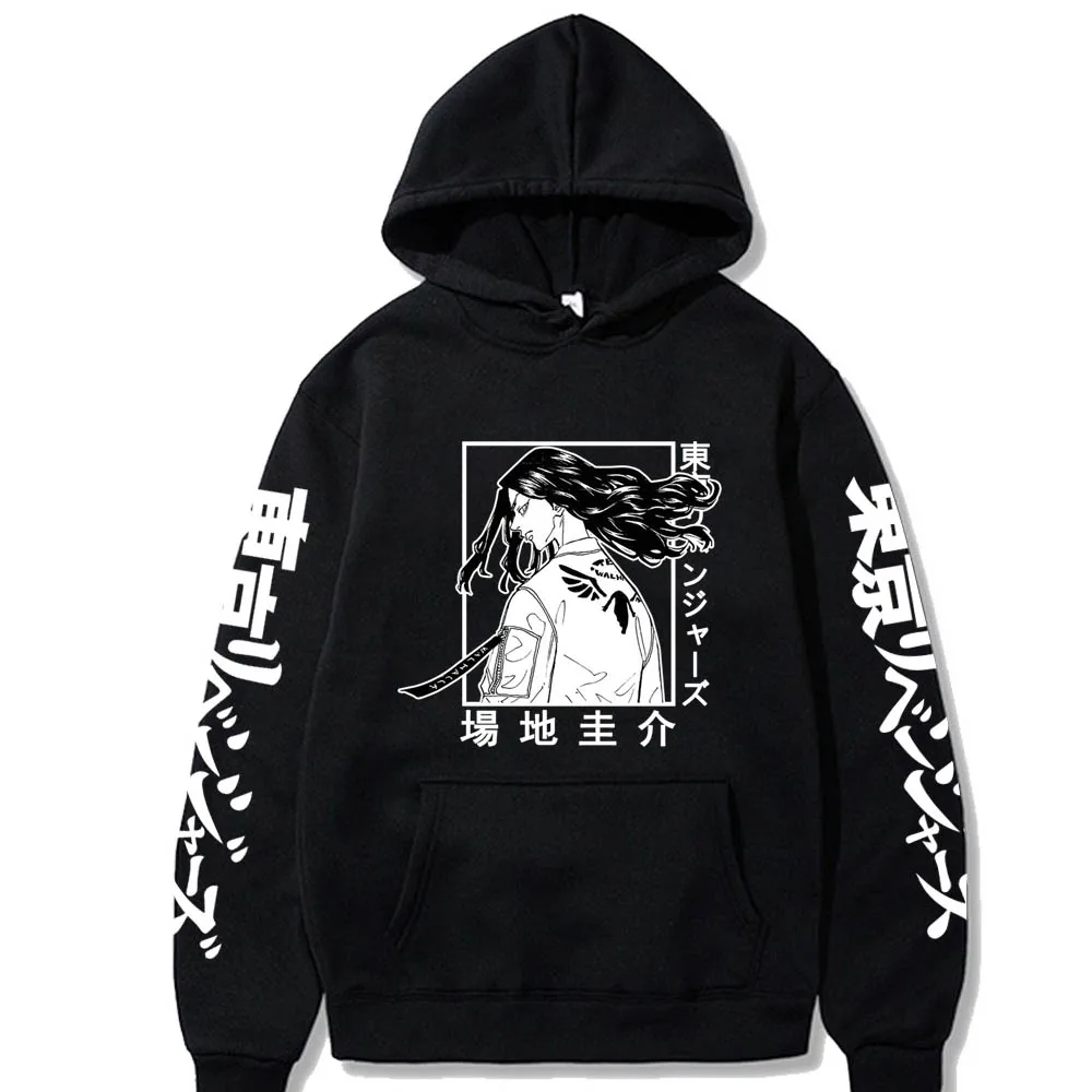 

Harajuku Anime Tokyo Revengers Print Hoodies Long Sleeve Keisuke Baji Sweatshirts Pullover Men Clothes