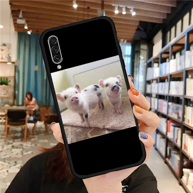 

Funny Cartoon Pig Phone Case For Samsung galaxy A S note 10 7 8 9 20 30 31 40 50 51 70 71 21 s ultra plus
