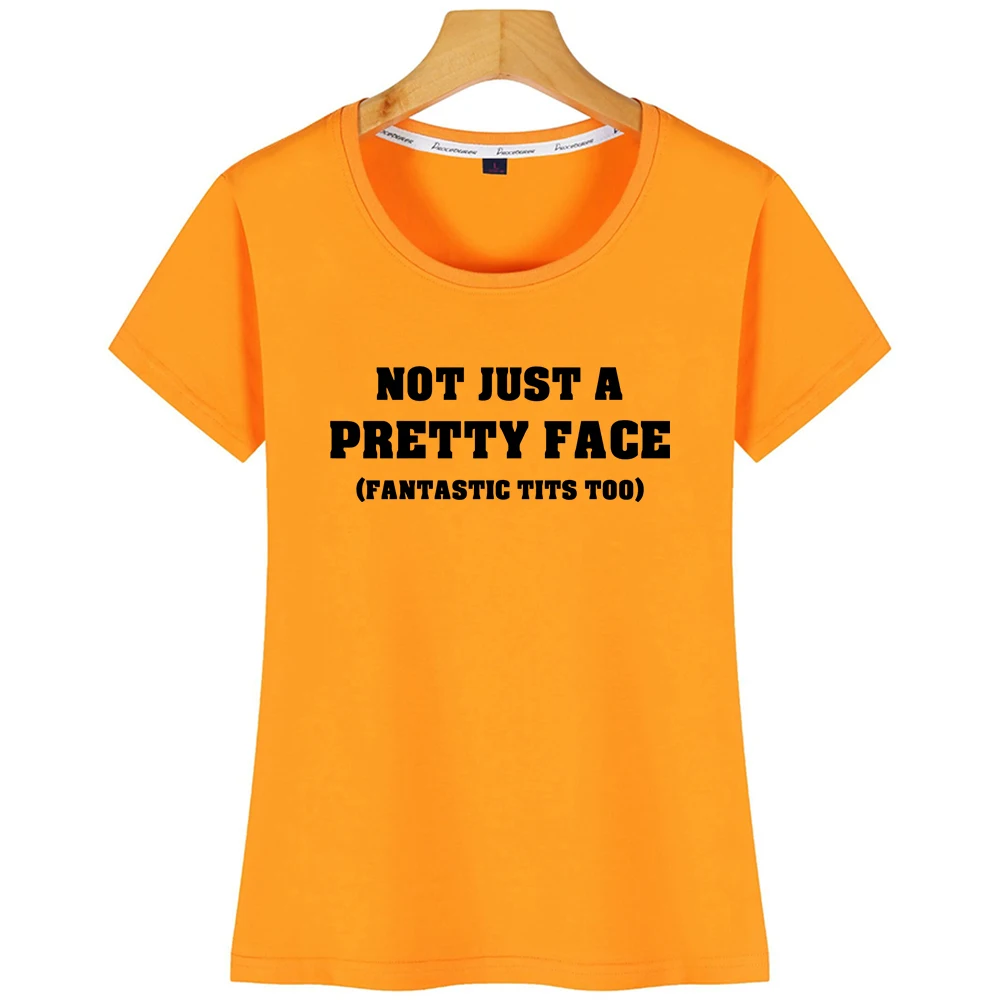 Женская винтажная короткая футболка с круглым вырезом и надписью Not Just A Pretty