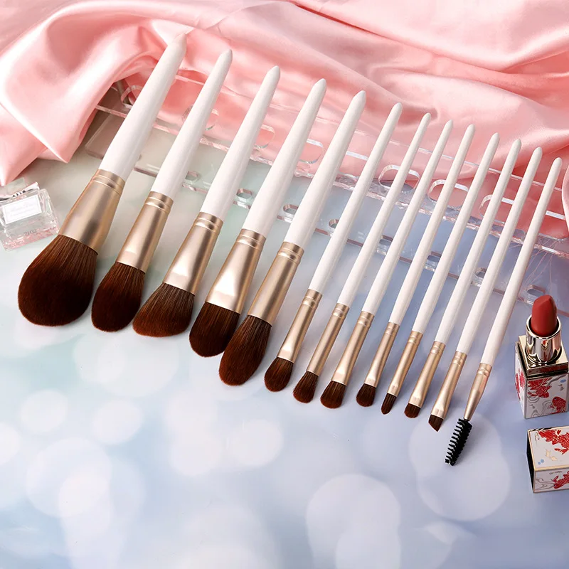 Новинка набор белых кистей для макияжа 13 шт. кисти теней румян кисть губ бровей