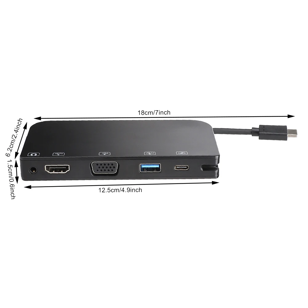 Адаптер usb-хаб Type-C в HDMI/VGA/Audio/USB 3 0/USB C порт преобразователь USB разветвитель