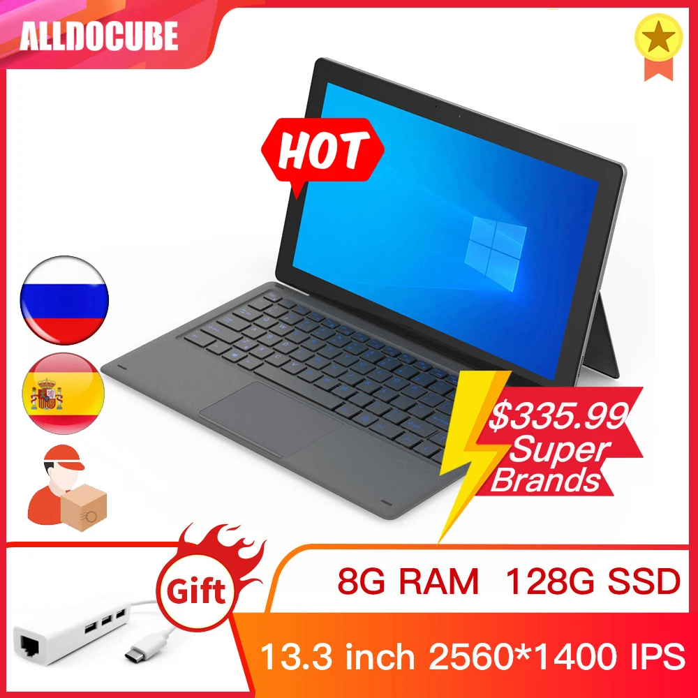 Get Alldocube KNote X Pro 13.3 inch Gemini lake N4120 Windows 10 Quad Core Tablet PC 8GB RAM 128GB SSD 2560*1440 IPS Tablets KNoteX
