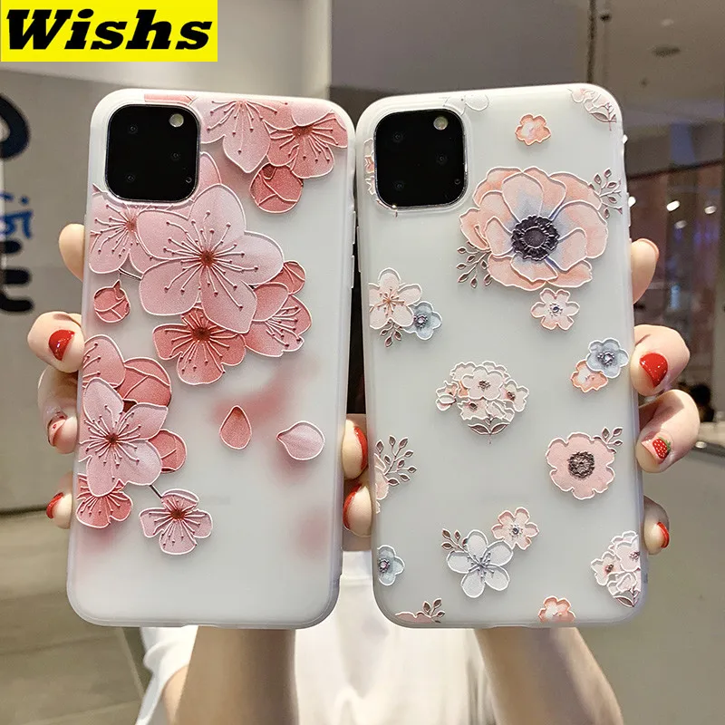 Милый чехол для телефона девочек iPhone 11 в стиле ретро с цветами и листьями Pro MAX XR X XS