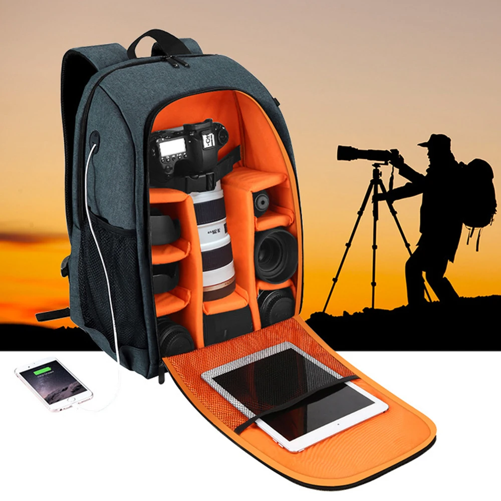 2021 puluz digital camera backpack outdoor gimbal stabilizer bag large capacity laptop backpack with rechargeable earphone hole free global shipping