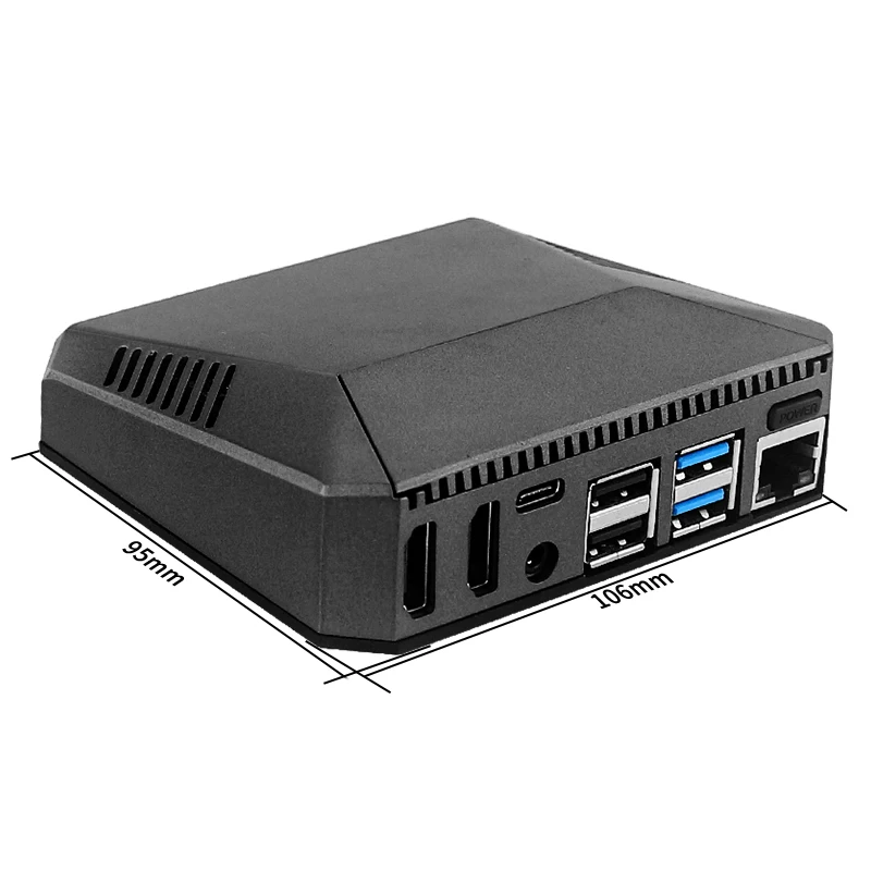 Корпус для Raspberry Pi 4 металлический корпус с охлаждающим вентилятором съемная