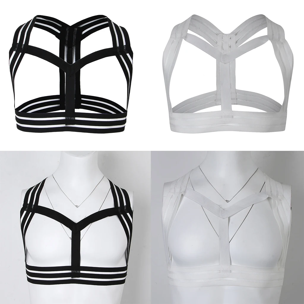

Elastic Shoulder Chest Body Muscle Harness Belt Clubwear Strap Tops Costumes