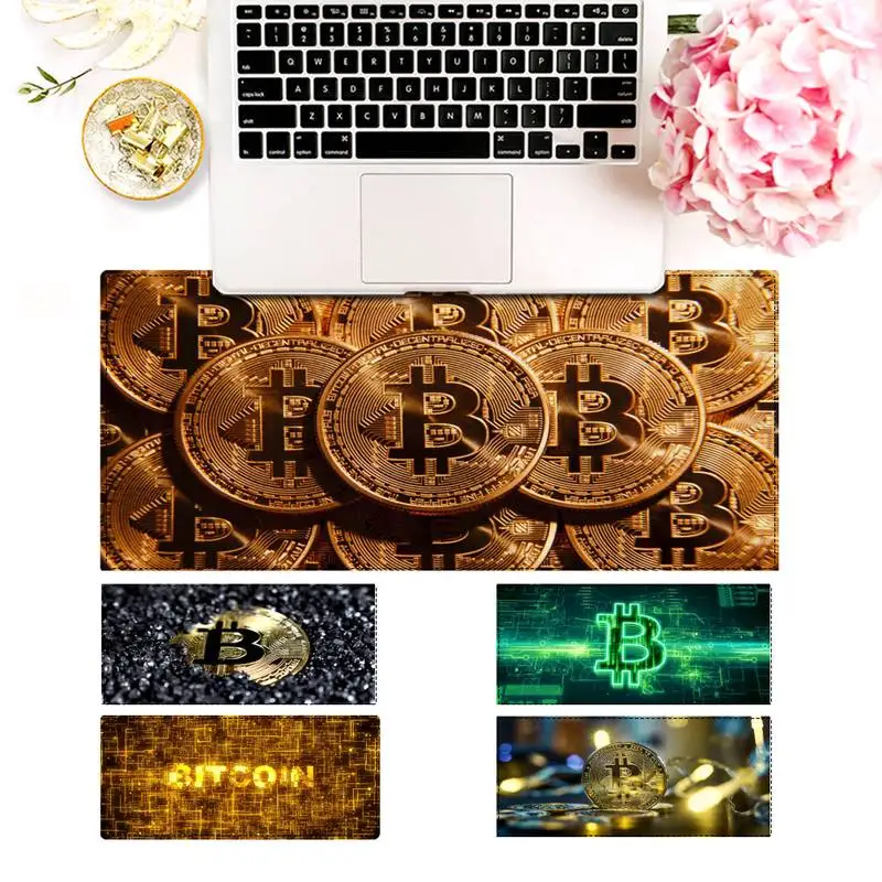 

New Products Bitcoin Mouse Pad Laptop PC Computer Mause Pad Desk Mat For Big Gaming Mouse Mat For Overwatch/CS GO