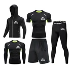 Мужские спортивные костюмы Rashguard Jiu Jitsu, трикотажные колготки, брюки, футболка для бега, BJJ боксерские комплекты, тренировочная одежда для фитнеса и бега