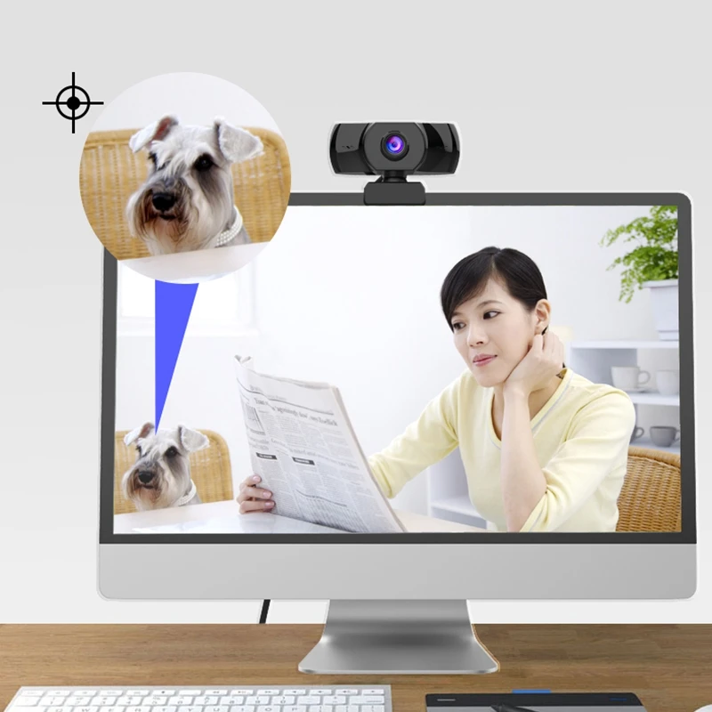

KC02 Mini USB 2.0 Webcam Full HD 1080P Auto Focus Web Camera with Microphone for Computer PC Laptop Video Calling Live