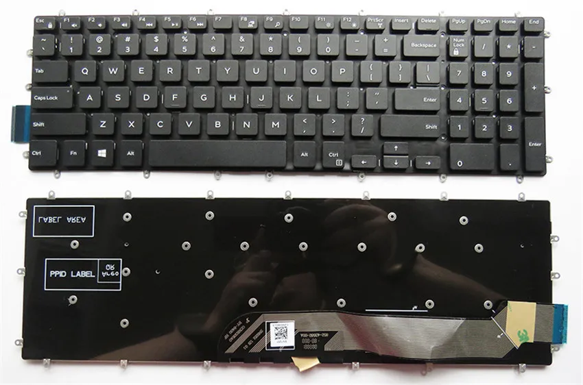 Для Dell Inspiron 15 5565 5567 5570 5575 7566 7567 US клавиатура с подсветкой|Клавиатуры для замены| |