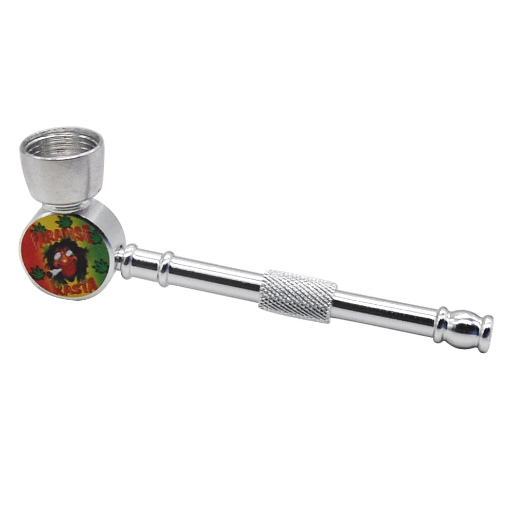 HONEYPUFF Metal Smoking Pipe Jamaica Reggae Metal BOB MARLEY Smoking Pipe Tobacco Pipes - Color: BOB-RASTA
