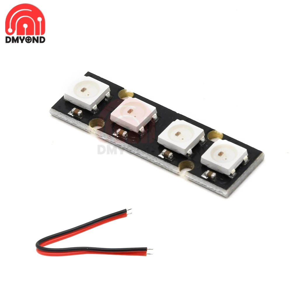 4-битная светодиодная RGB-подсветка WS2812B встроенная полноцветная макетная плата